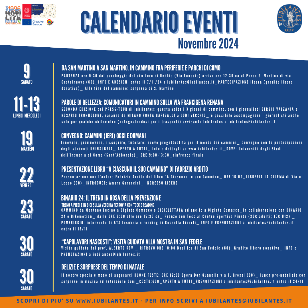 CALENDARIO NOVEMBRE 2024