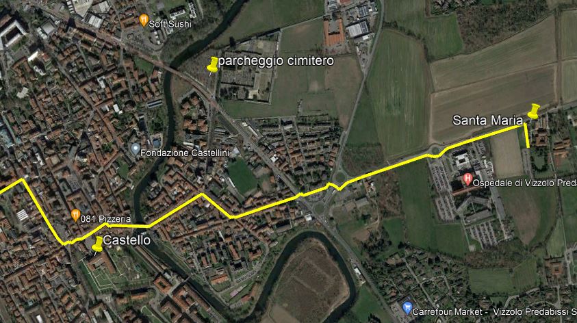 mappa percorso